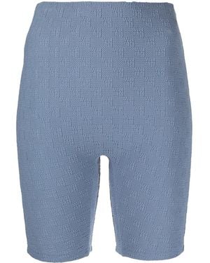 Alexander Wang Fietsshorts Met Logo - Blauw