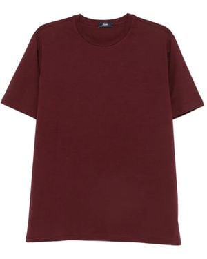 Herno Camiseta Con Cuello Redondo - Rojo