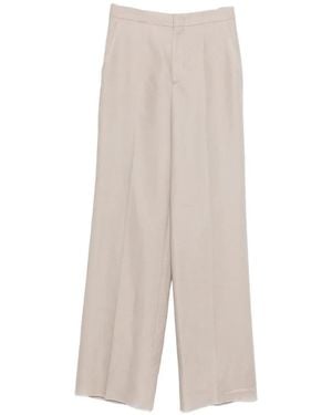 Tagliatore Palazzo Trousers - Natural