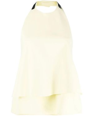 Jil Sander Halterneck Open-Back Top - Natural