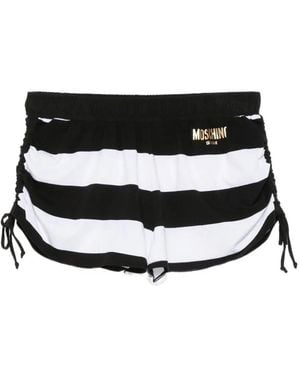Moschino Gestreifte Shorts Mit Kordelzug - Schwarz