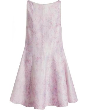 Alberta Ferretti Floral Sleeveless Mini Dress - Pink
