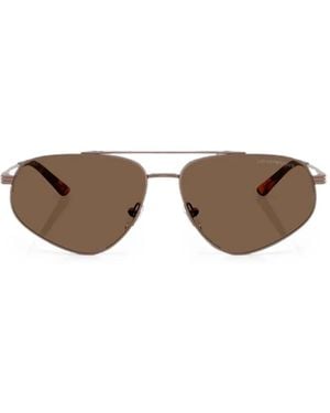 Emporio Armani Pilot-Frame Sunglasses - Brown