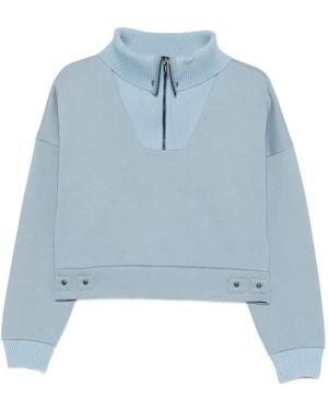 Iceberg Zip Funnel-Neck Sweatshirt - Blue