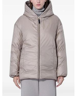 Max Mara Hooded Cashmere Puffer Jacket - Gray