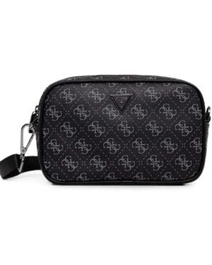 Guess Riñonera Con Logo Estampado - Negro