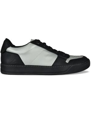 Lanvin Dbb1 Embossed-Logo Leather Trainers - Black
