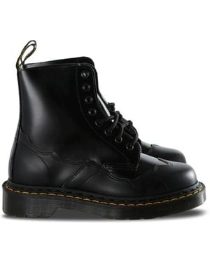 Dr. Martens 1460 Pascal Ri Wingtip-Panel Lace-Up Boots - Black