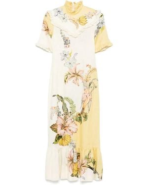 ALÉMAIS Vestido midi Oleander - Metálico