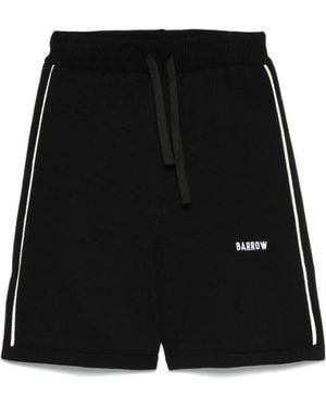 Barrow Logo-Embroidered Shorts - Black
