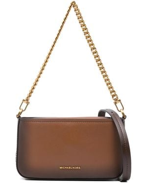 Michael Kors Bryant Chain-Strap Leather Satchel - Brown