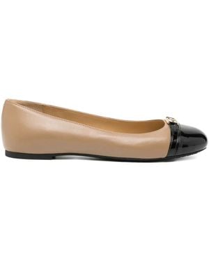 Michael Kors "Mandy" Flat Ballet Shoes - Brown