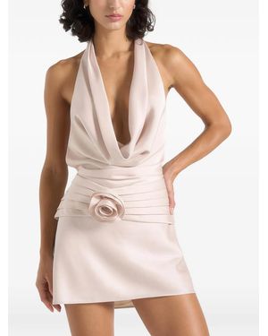 Manière De Voir Christelle Rosette-Detail Mini Dress - Pink