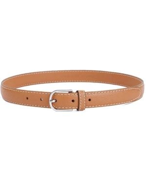 TOTEME Grained-Leather Belt - Brown