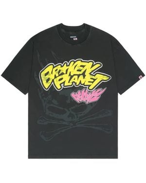 BROKEN PLANET Graphic-Print T-Shirt - Grey