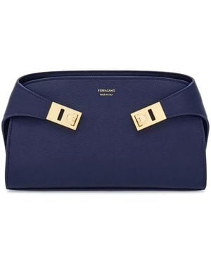 Ferragamo Hug Kleine Crossbodytas - Blauw