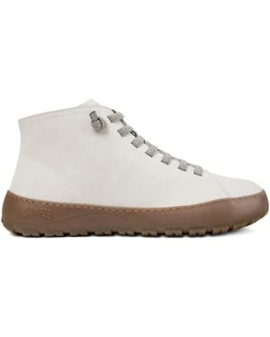 Camper Lace-Up Leather Boot Trainers - White