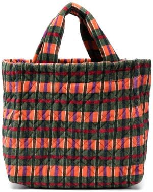 Epice Gesteppter Tote Bag Mit Check - Rot
