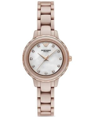 Emporio Armani Round-Shape 32Mm Watch - Metallic