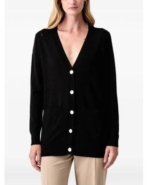 Fracomina V-Neck Cardigan - Black