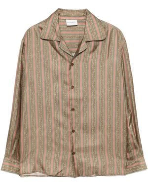 Drole de Monsieur La Chemise Rayure Fleuries Shirt - Natural