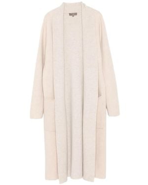 N.Peal Cashmere Double-Face Robe Coat - White