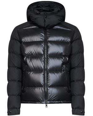 Moncler Maya Boudin-Quilted Hooded Jacket - Black