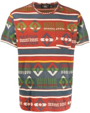 RRL Graphic-Print Short-Sleeve T-Shirt - Red