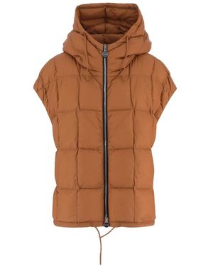 Ienki Ienki Cozy Quilted Hooded Gilet - Brown