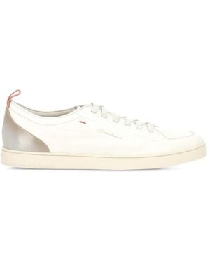 Santoni Low Top Trainers - Natural