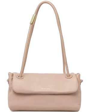 Trussardi Logo-Lettering Foldover Tote Bag - Pink