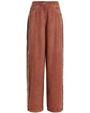 Essentiel Antwerp Jeeper Wide-Leg Trousers - Brown
