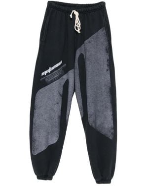 RRR123 Graphic-Print Track Trousers - Grey