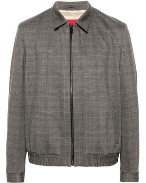 HUGO Logo-Embroidered Jacket - Gray