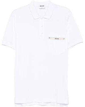 Moschino Logo-Detail Polo Shirt - White