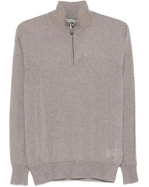 Canali ジップアップ セーター - グレー