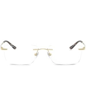 Ray-Ban Rimless Rectangle-Frame Glasses - Natural