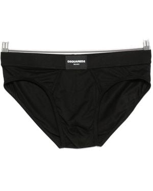 DSquared² Logo-Label Briefs - Black