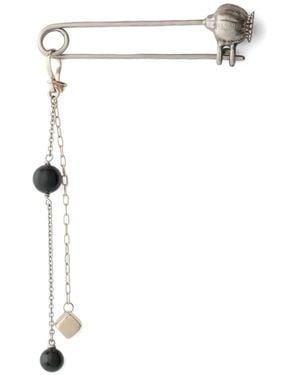 Lemaire Broche Con Imperdible Y Diseño De Cardo - Blanco