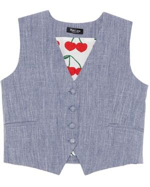 BLAKLACE Chaleco Con Cuello En V - Azul