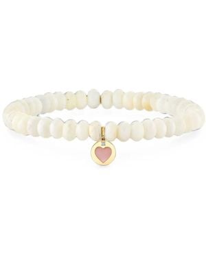 Sydney Evan Bracciale Con Madreperla E Diamanti - Bianco