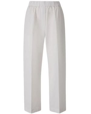 Peserico Pantalon Plissé À Taille Élastiquée - White