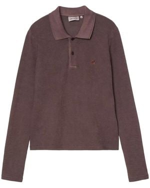 Carhartt Dora Long-Sleeve Polo Shirt - Purple