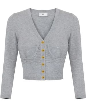 Elisabetta Franchi Cardigan Im Bustier-Style - Grau