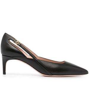Bally Elsa B-Chain-Plaque Leather Court Shoes - Black