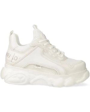Buffalo Chunky-Sole Mesh Sneakers - White