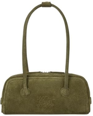 Marge Sherwood Small Boston Suede Tote Bag - Green