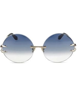 Roberto Cavalli Round-Frame Sunglasses - Blue