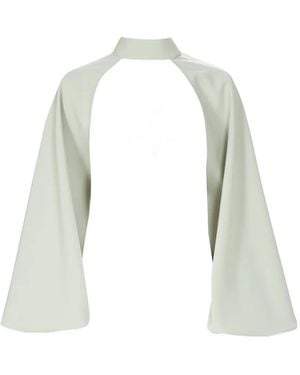 Costarellos Adair Balloon-Sleeve Bolero - White