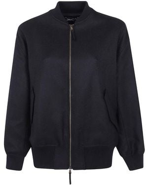DR. HOPE Herringbone-Weave Bomber Jacket - Blue